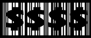 dollar signs on a barcode