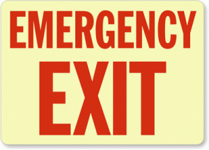 Emergency Exit sign