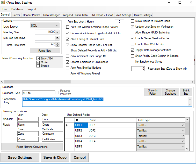 Database Connection String