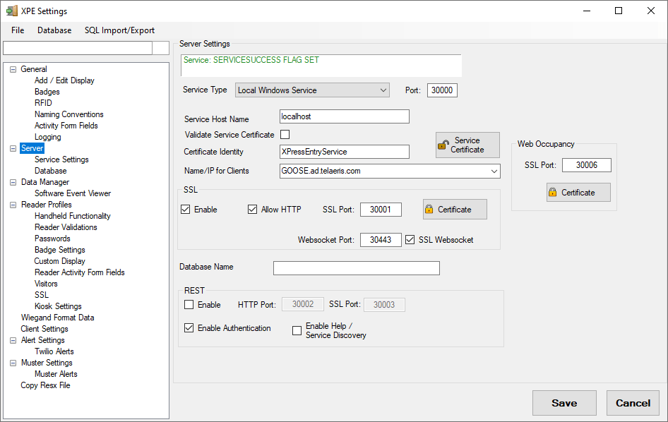 Server Settings