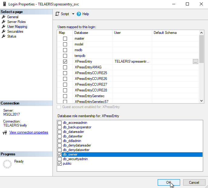 login properties