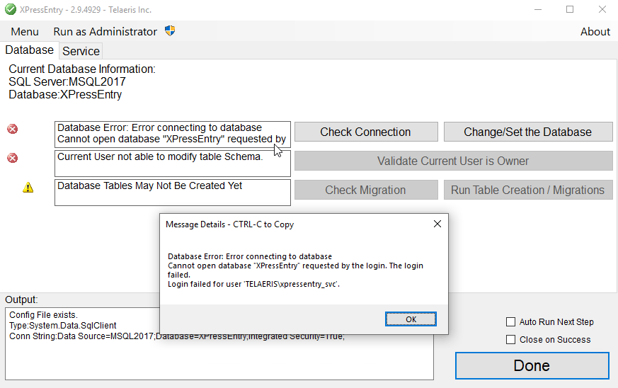 xpressentry database