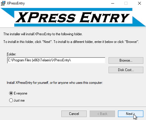 xpressentry installation