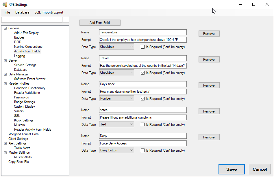 Activity Form Field Setting 2