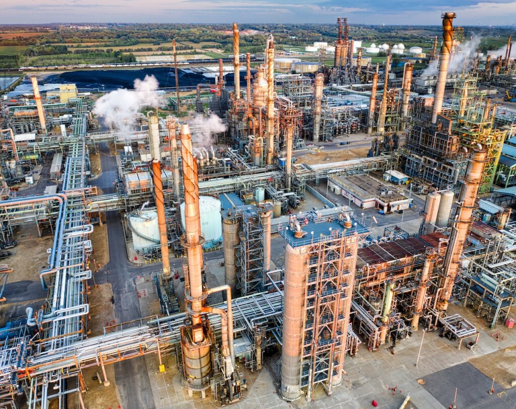 large oil and gas plant