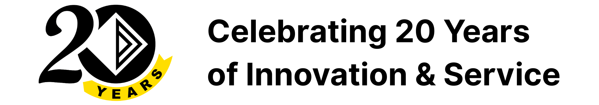 20 years graphic with Telaeris' logo