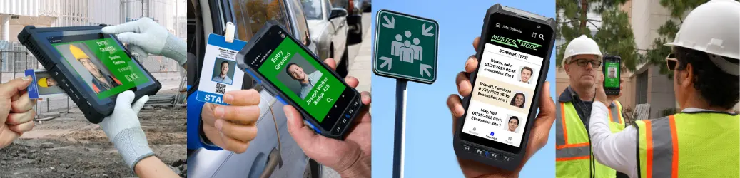handheld mustering and evacuation tracking, tablet badge reader, and occupancy tracking